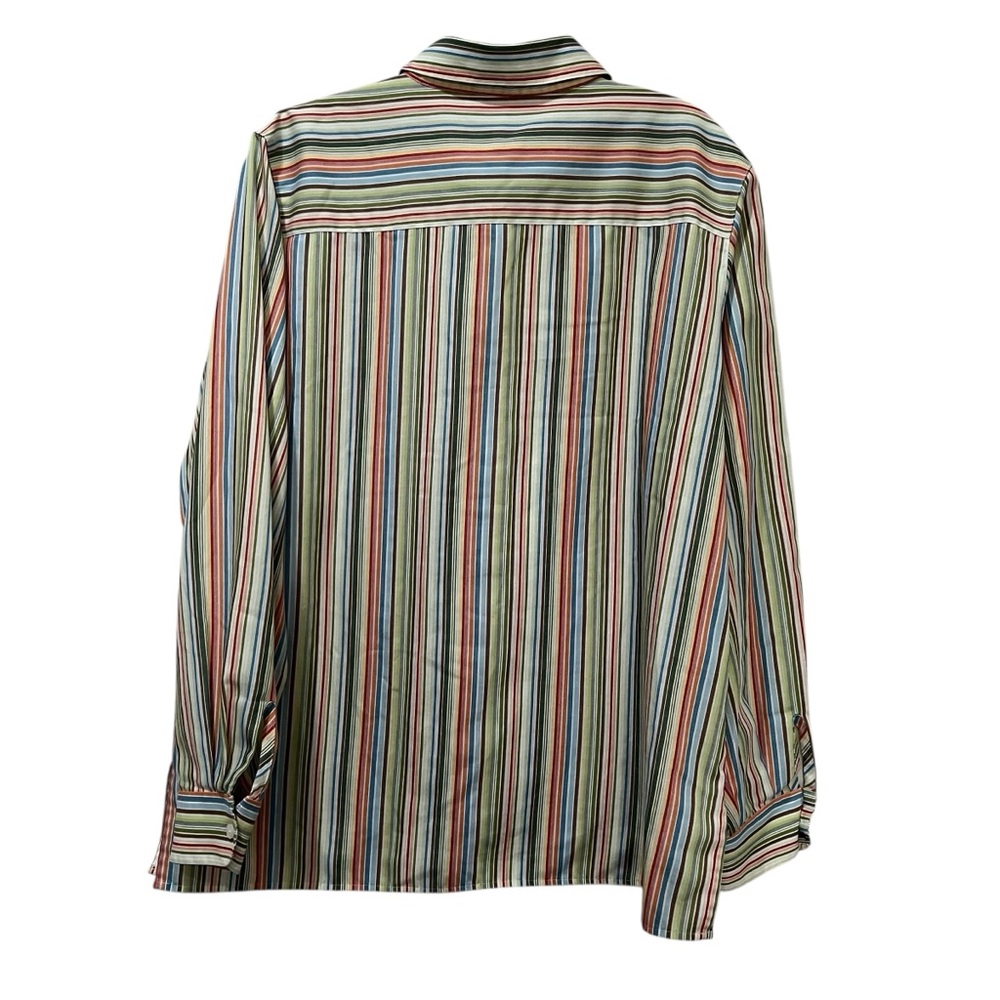 Foxcroft 14 Pastel Stripe Button Down Long Sleeve Shirt B4 - Picture 2 of 4